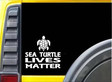 Sea Turtle Lives Matter Sticker k183 6 inch egg decal