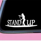 Stand Up Paddle Board Girl TP 558 vinyl 8" Decal Sticker wall rack accessory Stand Up Paddle Board Girl TP 558 vinyl 8" Decal Sticker wall rack accessory
