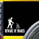 Beware of Snakes Sticker k103 8 inch hiking diamondback decal
