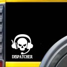 Dispatcher Skull Headset K489 6 inch Sticker 911 dispatch decal