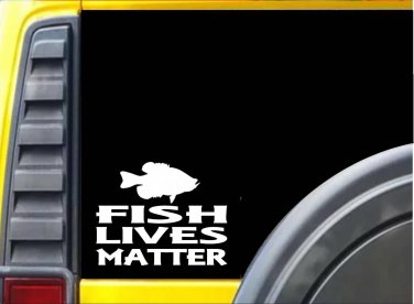 Fish Lives Matter Sticker k158 6 inch catch and release fishing decal