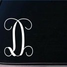 Monogram D vine initial *I349* 6 inch tall Sticker decal letters gift Monogram D vine initial *I349* 6 inch tall Sticker decal letters gift