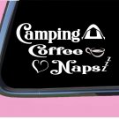 Camping Coffee Naps TP023 vinyl 6" Decal Sticker camper boots trail sleeping bag Camping Coffee Naps TP023 vinyl 6" Decal Sticker camper boots trail sleeping bag