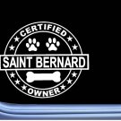 Certified Saint Bernard L278 Dog Sticker 6" decal Certified Saint Bernard L278 Dog Sticker 6" decal