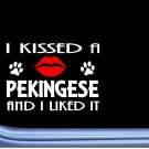 Pekingese Kissed L921 8" dog window decal sticker