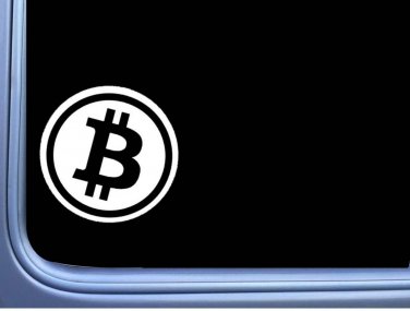 Bitcoin Symbol L688 6 inch Sticker cryptocurrency decal