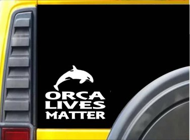 Orca Lives Matter Sticker k119 6 inch killer whale decal