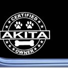 Certified Akita L336 Dog Sticker 6" decal