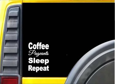 Coffee Pageant Sleep K901 8 inch Sticker decal