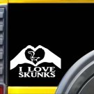 Skunk Hands Heart sticker K552 8" vinyl cage decal