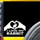 Rabbit Hands Heart Sticker k074 8 inch bunny decal