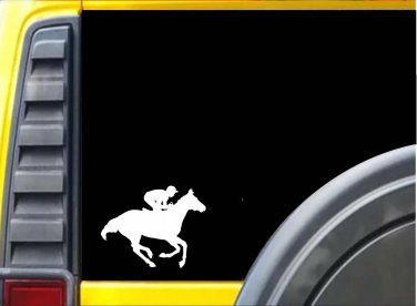 Thoroughbred Horse Racing Sticker k211 6 inch Jockey decal