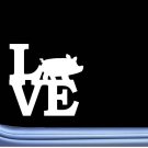 Piglet Love J755 6 inch Sticker decal hog pig