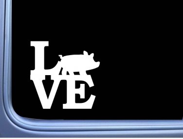 Piglet Love J755 6 inch Sticker decal hog pig