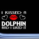 Dolphin Kissed L952 8" porpoise window decal sticker