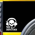 911 Dispatcher Skull Headset K490 6 inch Sticker 911 dispatch decal
