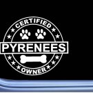 Certified Great Pyrenees L313 Dog Sticker 6" decal