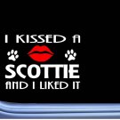 Scottie kissed L873 8" dog window decal sticker scottish terrier