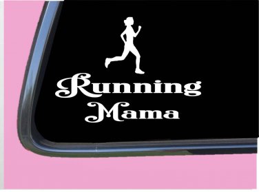 Running Mama TP003 vinyl 6" Decal Sticker running mom runner