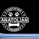 Certified Anatolian Shepherd L346 Dog Sticker 6" decal