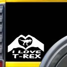 T Rex Hands Heart Sticker k035 8 inch dinosaur jurassic decal