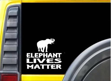 Elephant Lives Matter Sticker k124 6 inch rescue decal