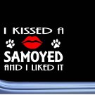 Samoyed Kissed L899 8" dog window decal sticker