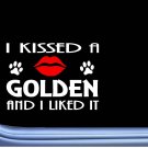 Golden Retriever Kissed L878 8" dog window decal sticker