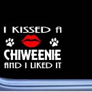 Chiweenie Kissed L936 8" chihuahua dachshund dog window decal sticker Chiweenie Kissed L936 8" chihuahua dachshund dog window decal sticker