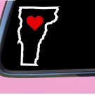 Vermont State with Red Heart TP 354 vinyl 6" Decal Sticker