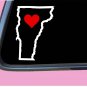 Vermont State with Red Heart TP 354 vinyl 6" Decal Sticker