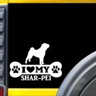 Shar-Pei Bone L087 8 Inch dog heartbeat sticker decal