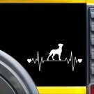 Great Dane Uncropped Lifeline K609 8 inch Sticker heartbeat dog decal