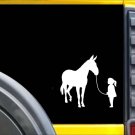 Girl Walking Mule K630 6 inch Sticker decal