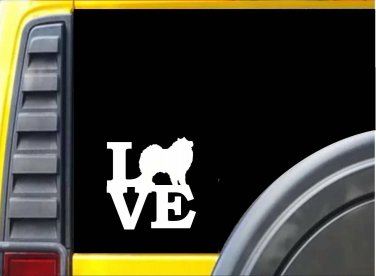 Samoyed Love K567 6 Inch sticker dog decal