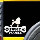 Poodle Bone Sticker L013 8 inch rescue dog decal