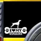 Weimaraner Bone L001 8 inch Sticker dog decal