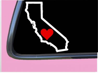 California State with Red Heart TP 360 vinyl 6" Decal Sticker