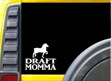 Draft Momma K583 6 inch Sticker horse decal