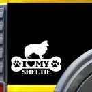 Sheltie Bone Sticker L074 8 inch Shetland sheepdog decal