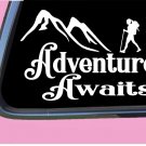 Adventure Awaits TP030 vinyl 6" Decal Sticker camper boots trail sleeping bag Adventure Awaits TP030 vinyl 6" Decal Sticker camper boots trail sleeping bag