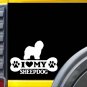 Old English Sheepdog Bone K999 8" Dog Decal Sticker decal