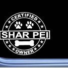 Certified Shar Pei L312 Dog Sticker 6" decal