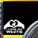 Westie Hands Heart Sticker k076 8 inch West Highland White terrier dog decal Westie Hands Heart Sticker k076 8 inch West Highland White terrier dog decal