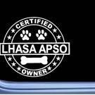 Certified Lhasa Apso L343 Dog Sticker 6" decal Certified Lhasa Apso L343 Dog Sticker 6" decal