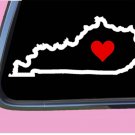 Kentucky State with Red Heart TP 337 vinyl 6" Decal Sticker