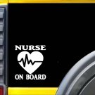 Nurse on Board k042 Lifeline Heart Sticker 6 inch stethoscope decal