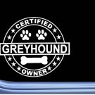Certified Greyhound L342 Dog Sticker 6" decal