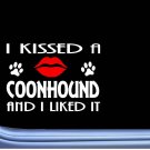 Coonhound kissed L855 8" dog window decal sticker Coonhound kissed L855 8" dog window decal sticker