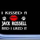 Jack Russell Kissed L917 8" dog window decal sticker Jack Russell Kissed L917 8" dog window decal sticker